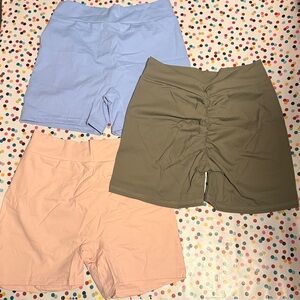 Women's Multi-Color Workout Shorts Set - Size M